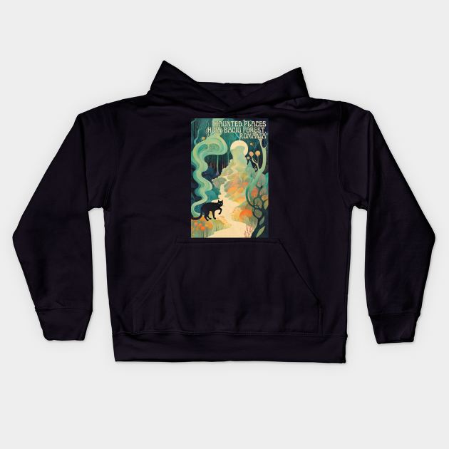 Haunted Places Hoia-Baciu Forest Romania Ghost Kids Hoodie by DanielLiamGill